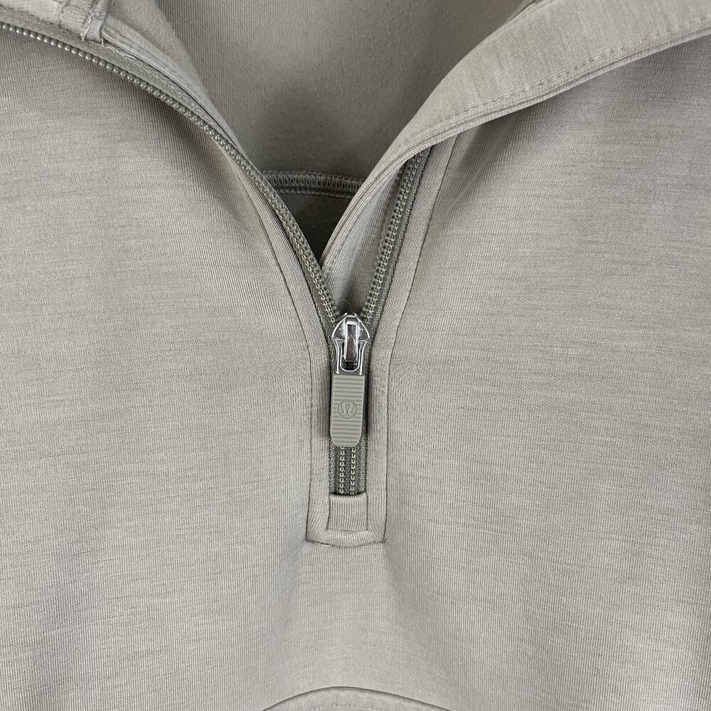 Lululemon Size 8 Brushed Softstreme Half Zip Coo Pullover Oversized Brushed Oak - Picture 3 of 8